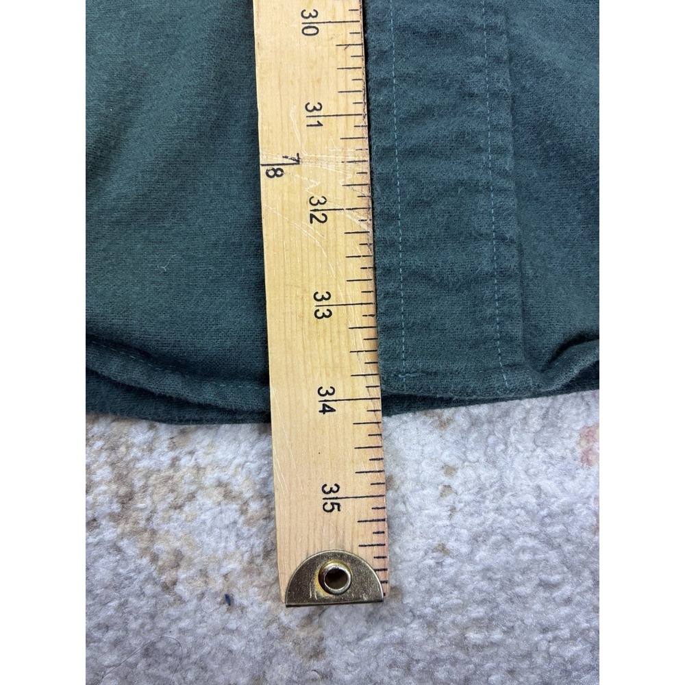 VTG St Johns Bay Heavyweight Men's Chamois Shirt 4XLT Green Flannel Gorpcore - Picture 6 of 7